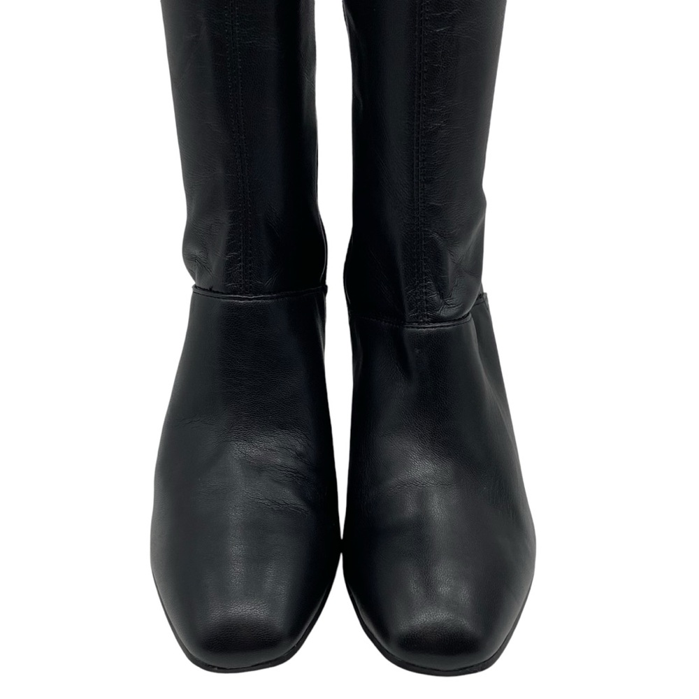 Franco Sarto Womens Shoes Tribute Boots Sz 6 Tall Black Vegan Heeled Feminine - Picture 6 of 13